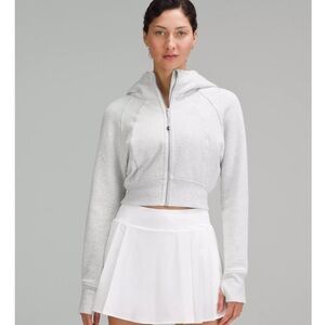 Lululemon Scuba Full- Zip Cropped Hoodie- Heathered Core Ultra Light Grey NWT